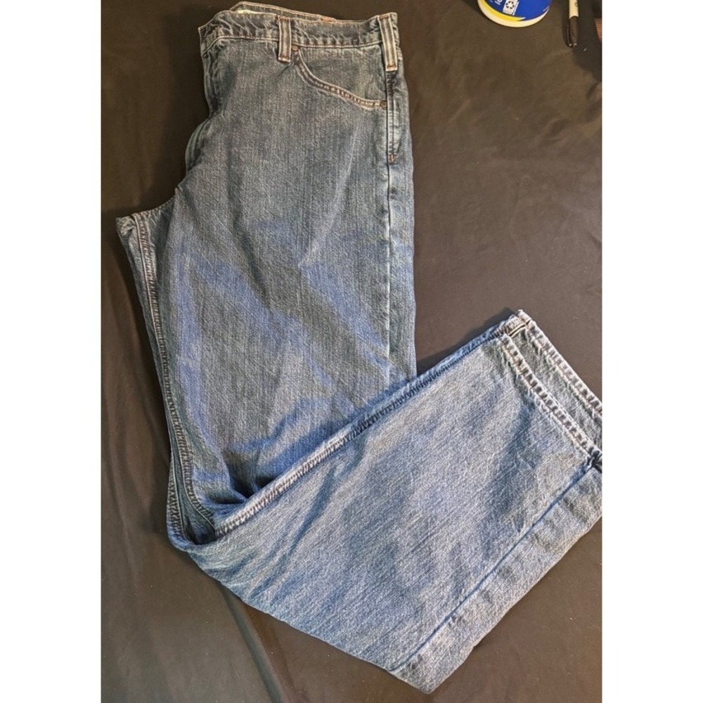 Carhartt Relaxed Fit Flannel Lined Jeans Blue Denim Mens 40x36 BD4942-M